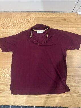 Balmain Maroon Short Sleeve Polo